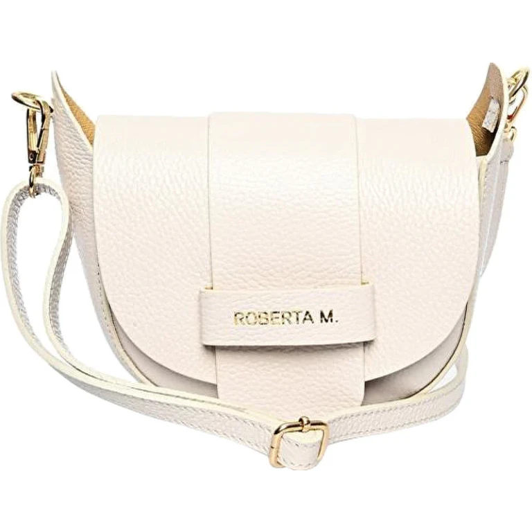 Beige Leather Crossbody Bag for Women