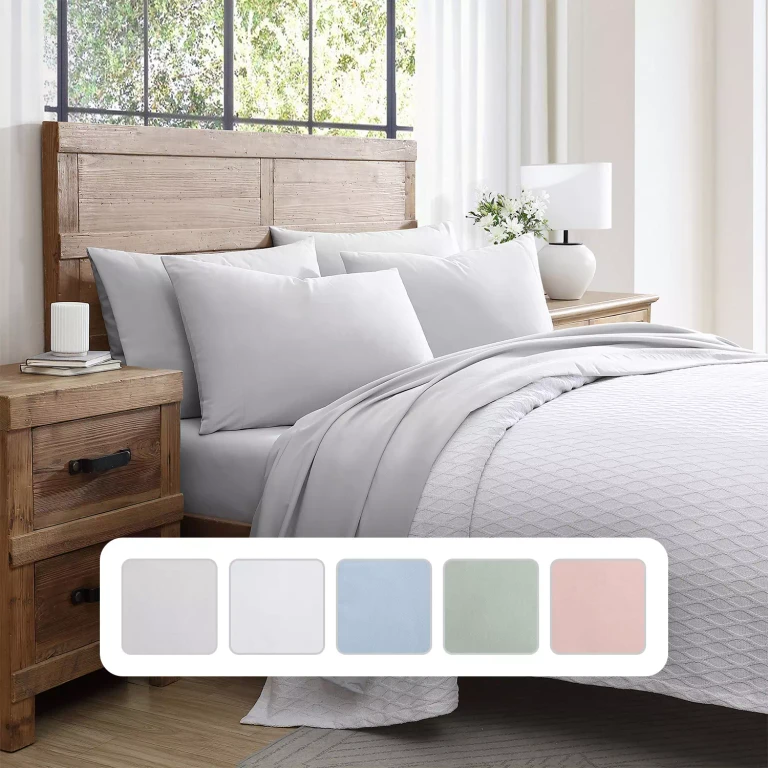 Solid Brushed Microfiber 4PC Sheet Set Twin/TwinXL, Grey:- Grey