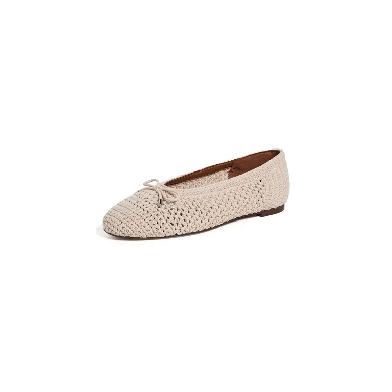 Hester Crochet Ballet Flats Vintage Ivory 5.5
