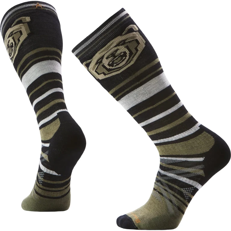 Ski Growling Grizzly Full Cushion Over The Calf Socks - Men's