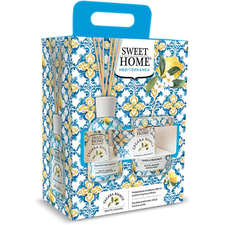 Gift Set Aroma Diffuser With White Zagara Candle