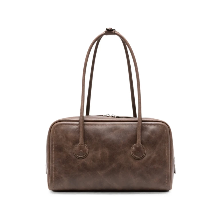 Logo-embossed Leather Tote Bag