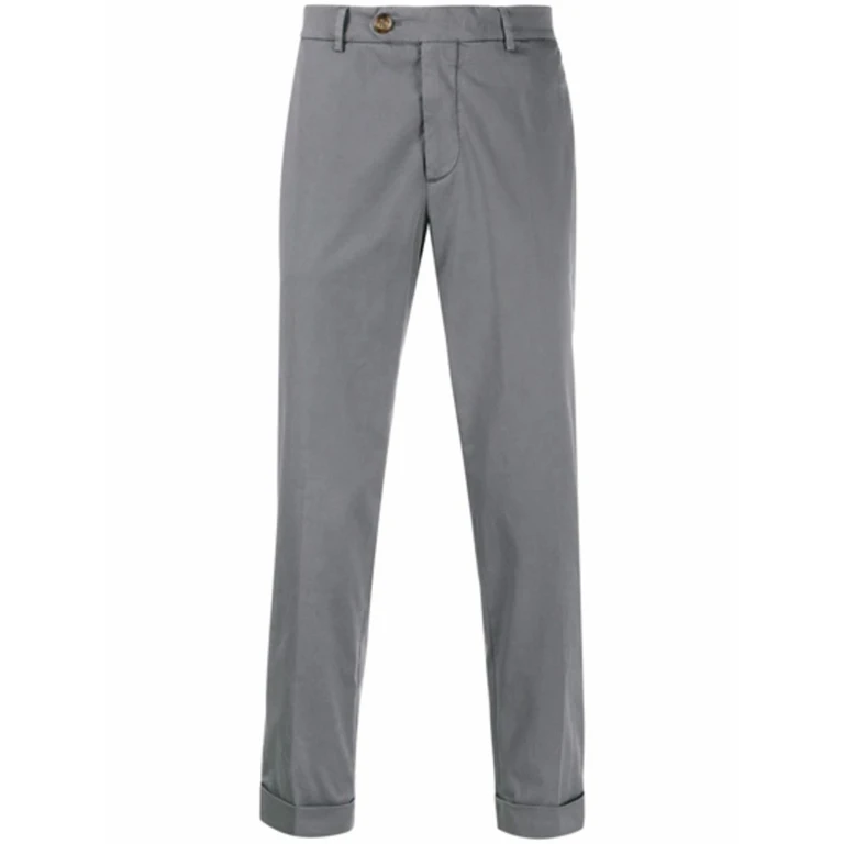 Graphite Tailored Trousers With Cuffs