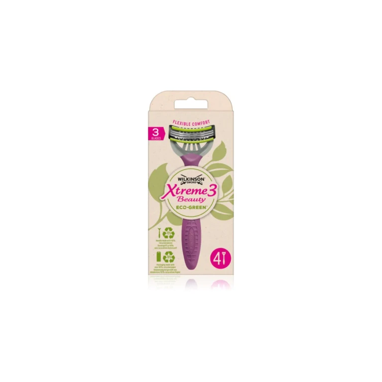 Xtreme3 Beauty eco Green disposable razor for women 4 pcs
