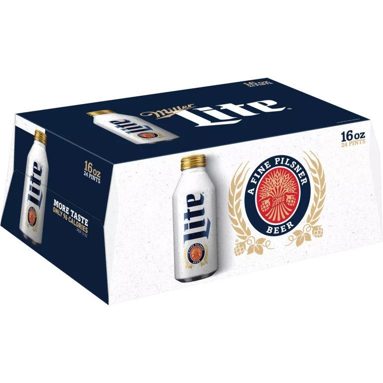 Lite Lager Beer, 16 fl. oz. aluminum bottle, 24 pk.