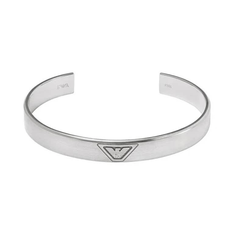 Solid Steel Bracelet for Men with Eagle Logo Egs3127040