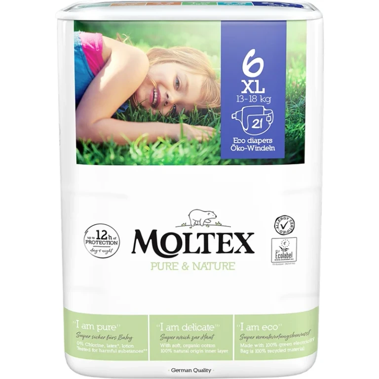 Pure & Nature XL Size 6 ECO disposable diapers 13-18 kg 2