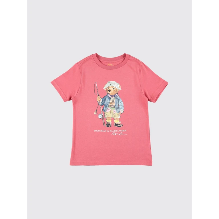 Boy's Bicolor Cotton T-Shirt with Teddy Bear Print (323B18890003)