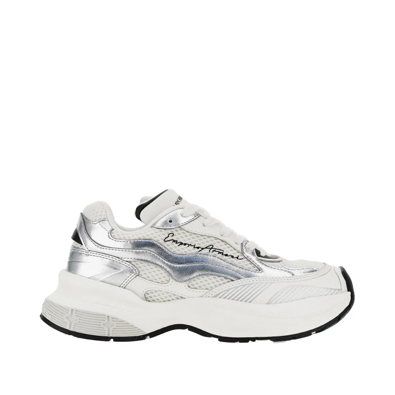 Mesh sneakers with leather details Woman 36