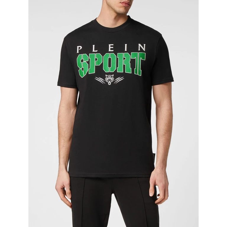 Slim Fit Cotton T-Shirt with Contrast Printed Logo (PACCMTK6323SJY001N0227)