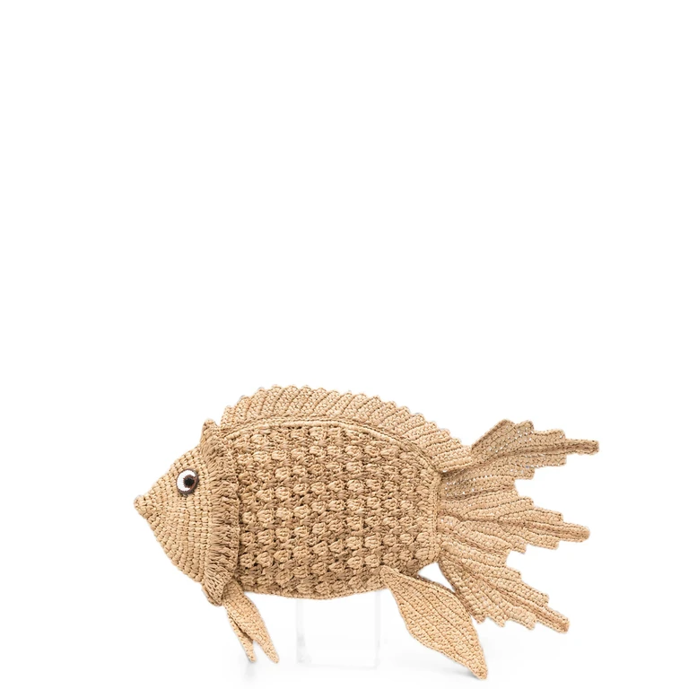 Fish-shape Woven Clutch Bag
