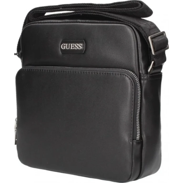 , Torba, Fabric Shoulder Bag, Black, 19 x 23 x 2 cm, Men's