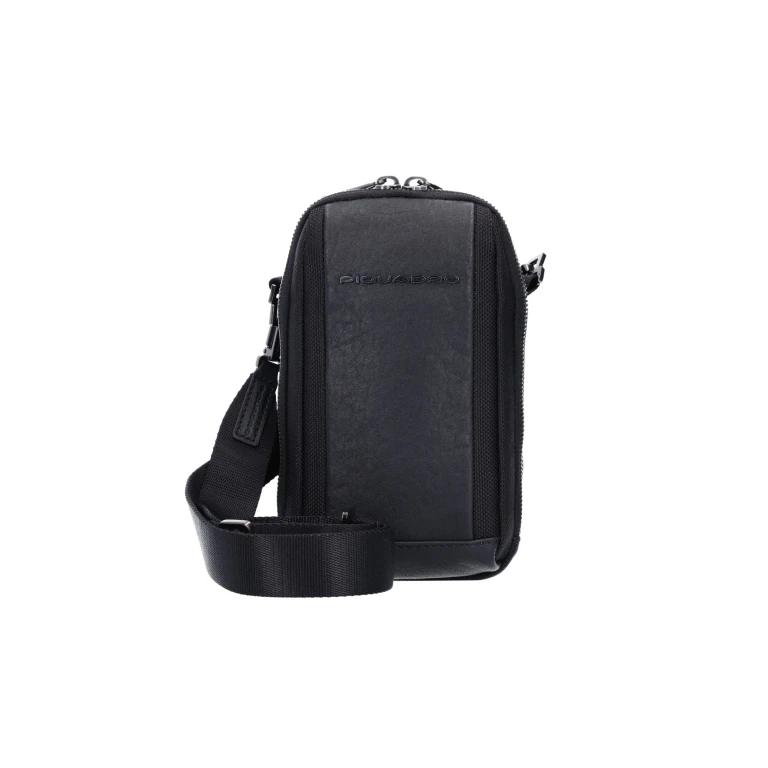 , Slip 2, Nylon and leather, Fabric shoulder bag, Black, CA5485BR2, Men's