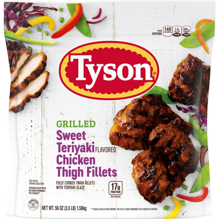 Grilled Sweet Teriyaki Flavored Chicken Fillets, Frozen, 3.5 lbs.