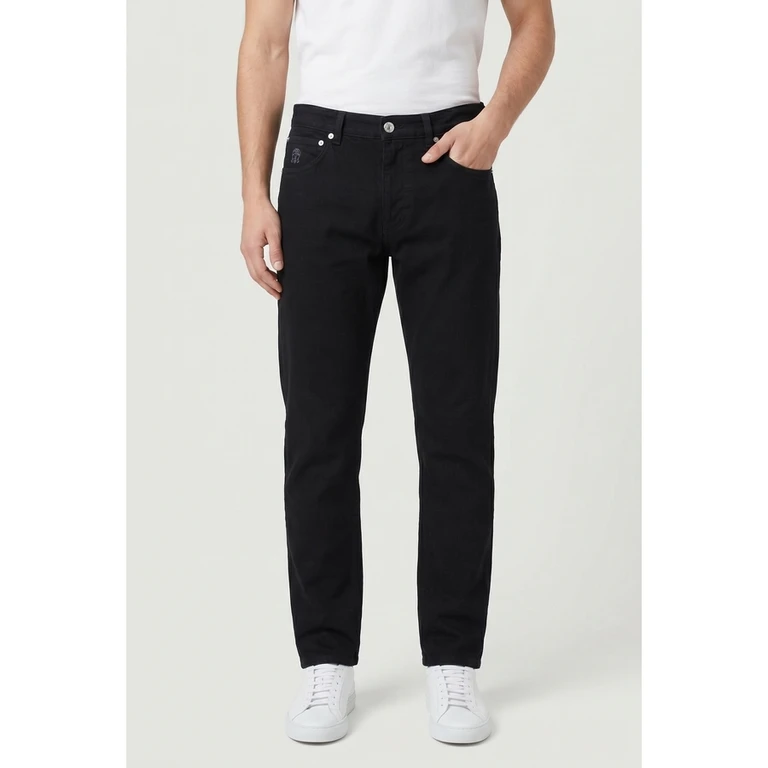 Black Leisure Fit Trousers