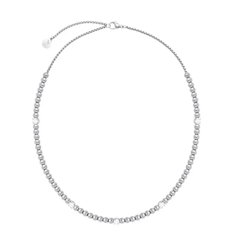 Liu Jo Steel Pearl Necklace with Crystals Lj2985