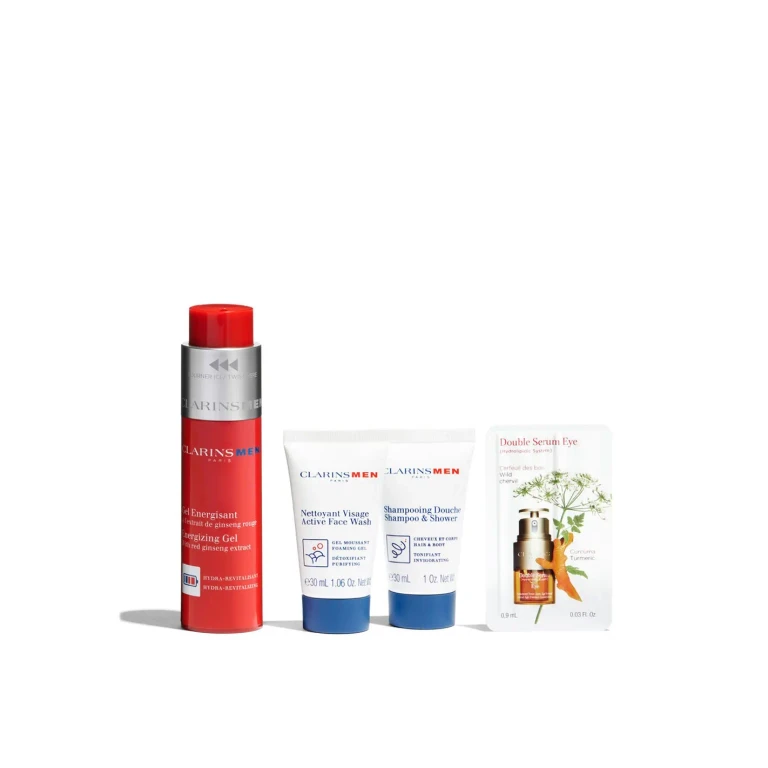 娇韵诗 男士活力啫喱 50ml、洗发水 30ml、洁面乳 30ml 套装