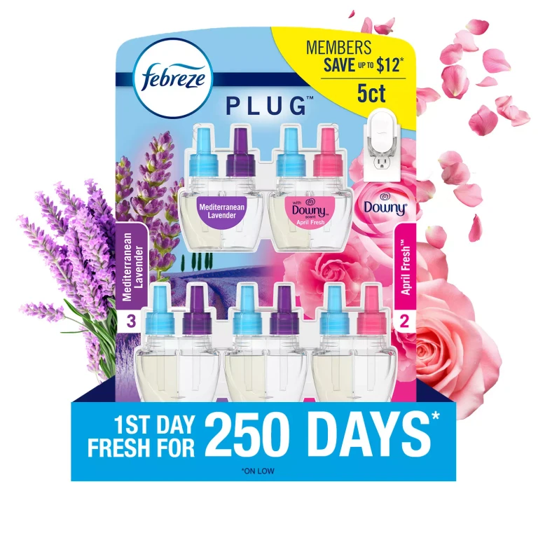 PLUG Air Freshener Refills, Mediterranean Lavender + Downy April Fresh (5 ct.):- Mediterranean Lavender + Downy