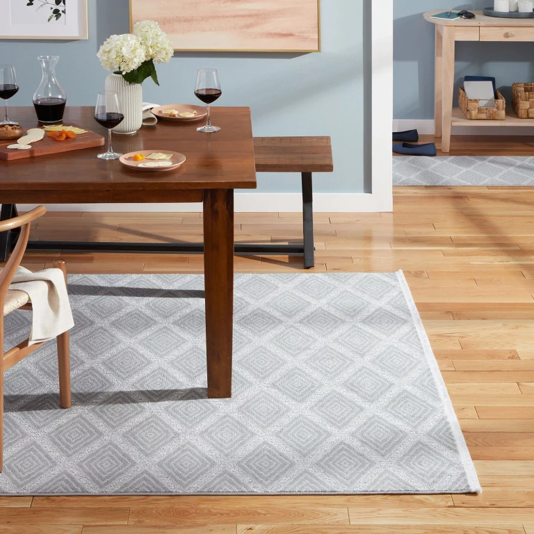 Town & Country Everyday Rein Everwash Area Rug:- 7'10'x10'2', Grey