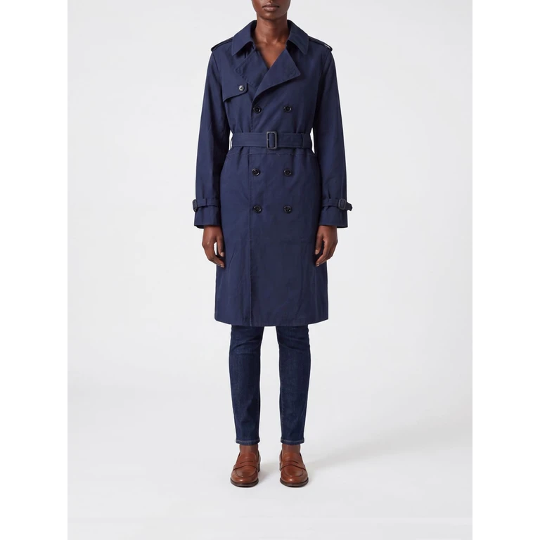 E. L.V. DENIM Coat Woman color Blue (320224516MIDNIGHT)