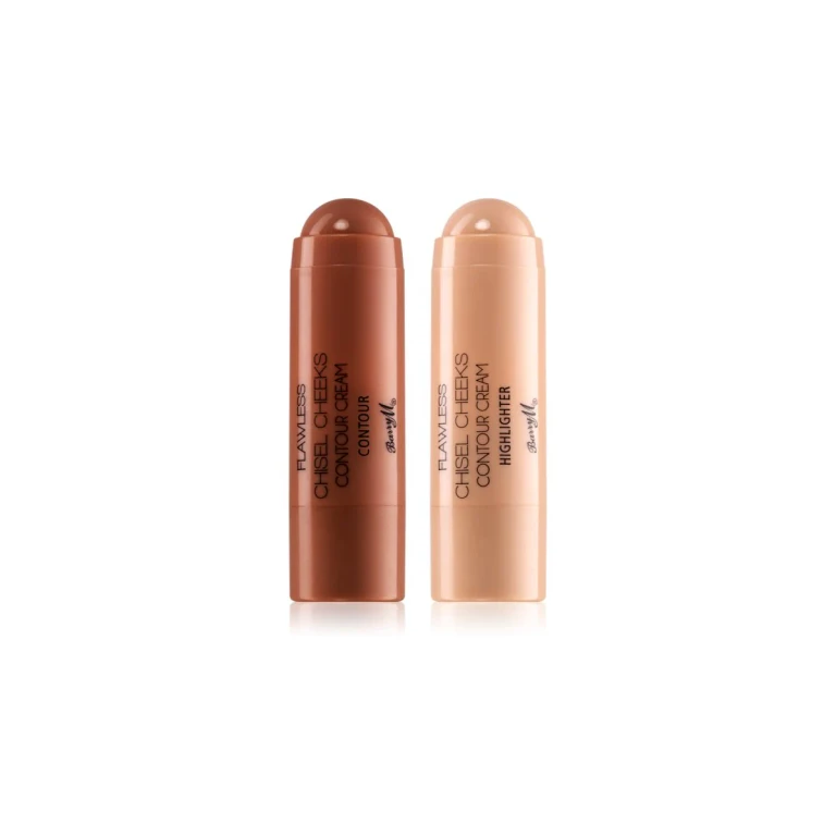 Flawless Chisel Cheeks bronzer and highlighter cream stick duo balení 2x5 g