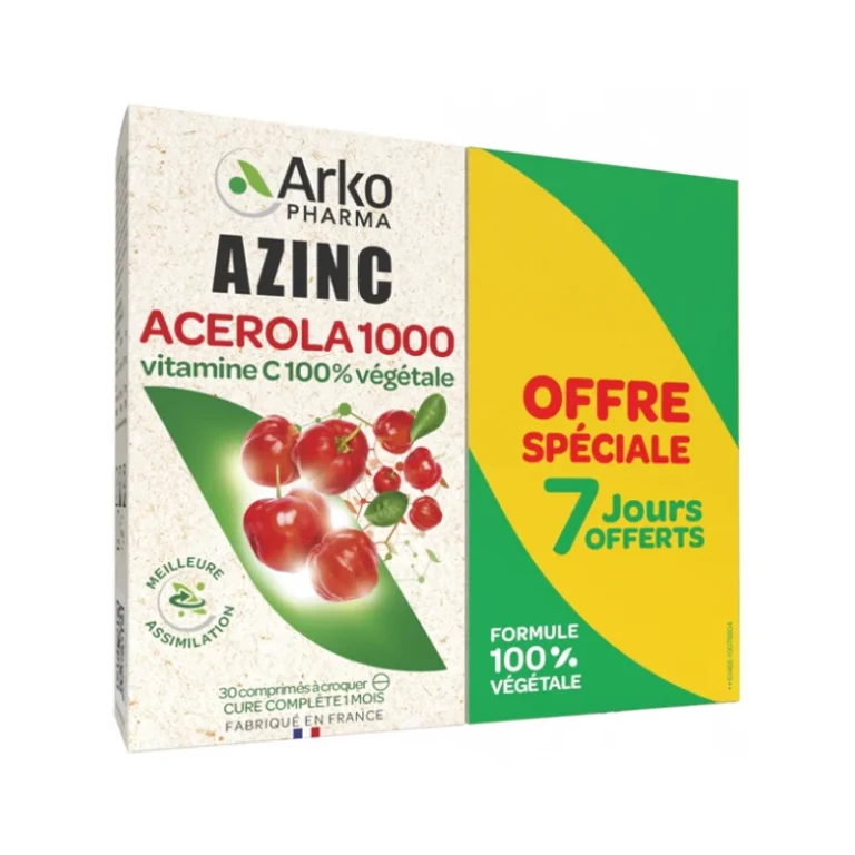 Azinc Acerola 1000 Vitamin C Naturale 2x30 Tablets