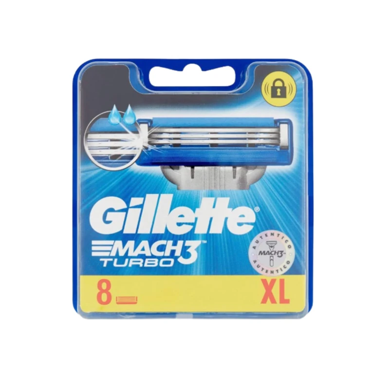 Cabezales de repuesto Gillette Mach 3 Turbo (8 piezas)