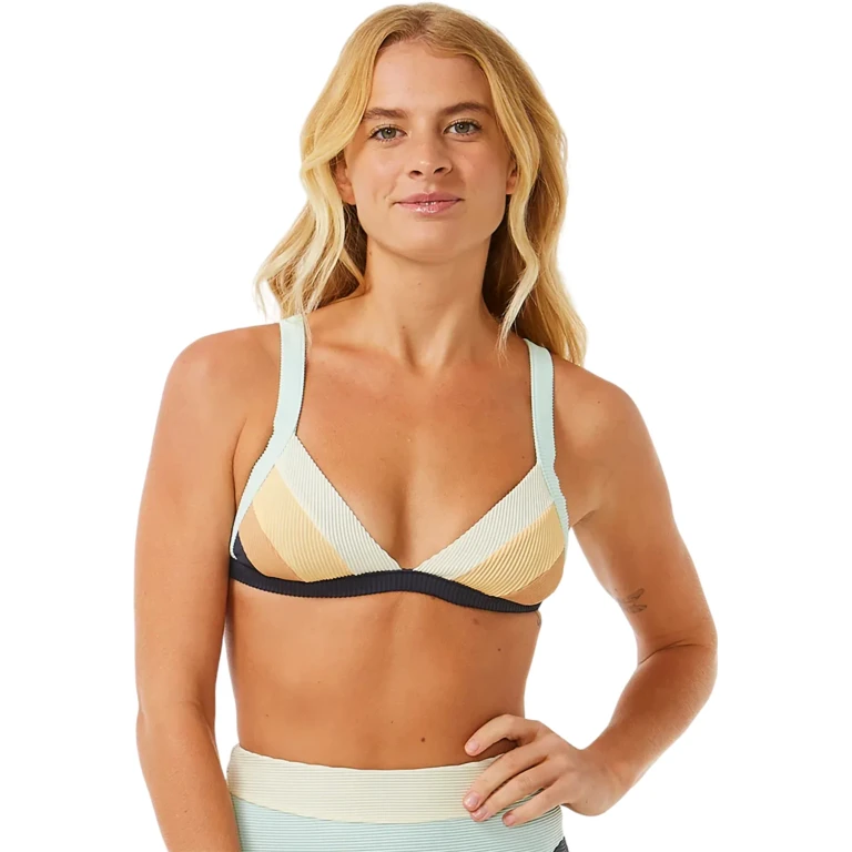 Block Party Spliced Fixed Triangle Bikini Top - Women's
