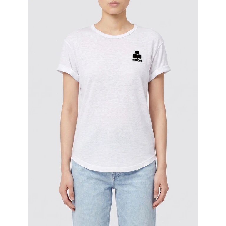 Weißes Leinen Koldia T-Shirt