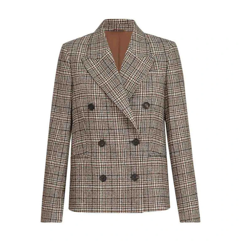 Blazer Brunello Cucinelli à double boutonnage Prince de Galles
