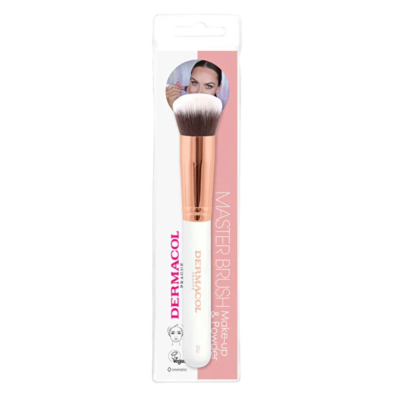 Cosmetic Makeup Brush And Powder With Rose Gold Case D52