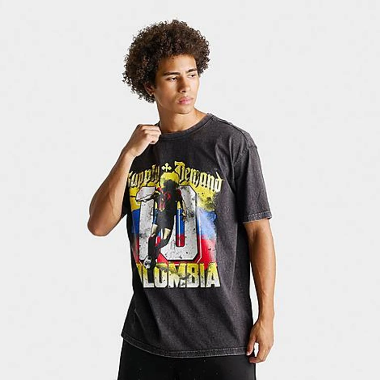 Men's Colombia Graphic T-Shirt in Black Wash Size: Small