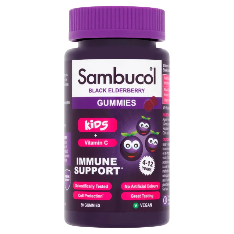 Black Elderberry and Vitamin C Immune System Support Gummy Candies 30 pieces
