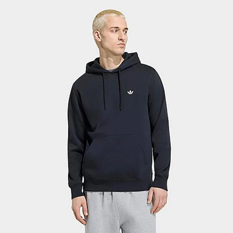 Men's Originals Trefoil Essentials Hoodie in Black Size: XS