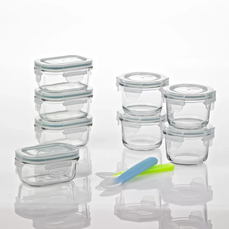 18-Piece Baby Food Glass Container Set