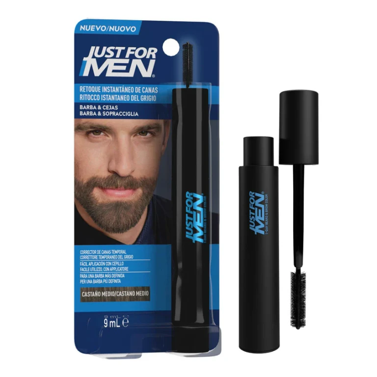 Retouche Instantanée des Cheveux Gris - Barbe & Sourcils Brun Moyen