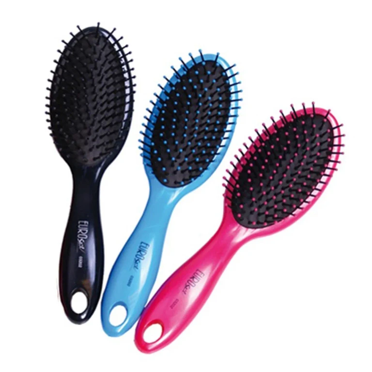 Round tire brush Eurostil made of plastic, assorted colors, 1 piece