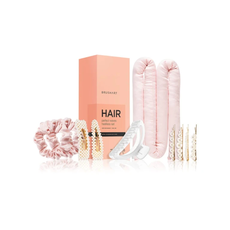 Heatless hair curling set kit + hair pins + hair ties