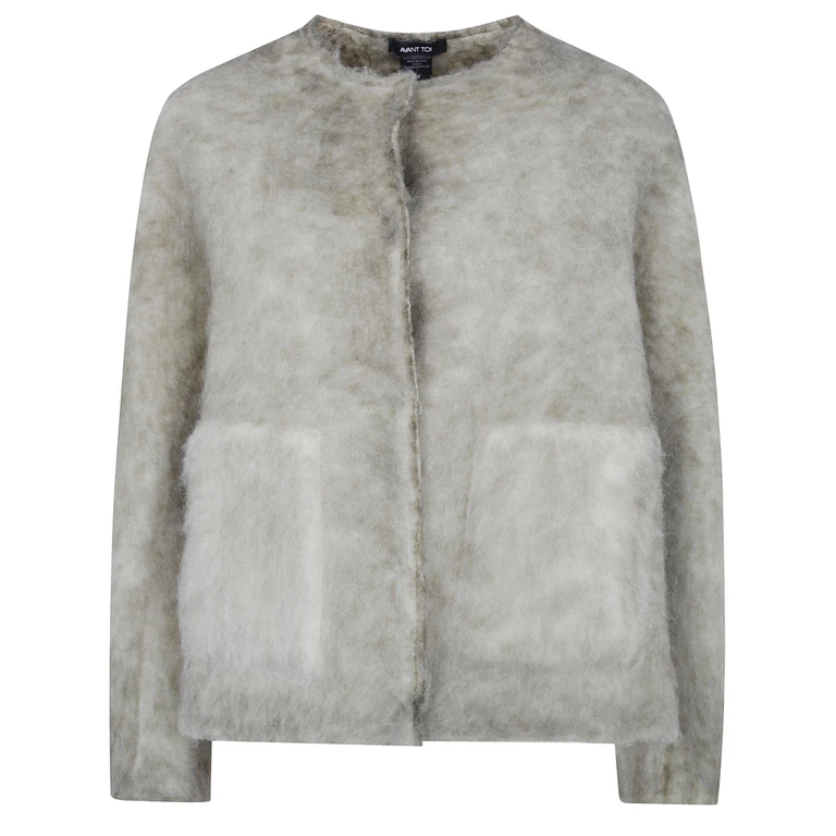 Jacket Hand Painted Alpaca Round Neck