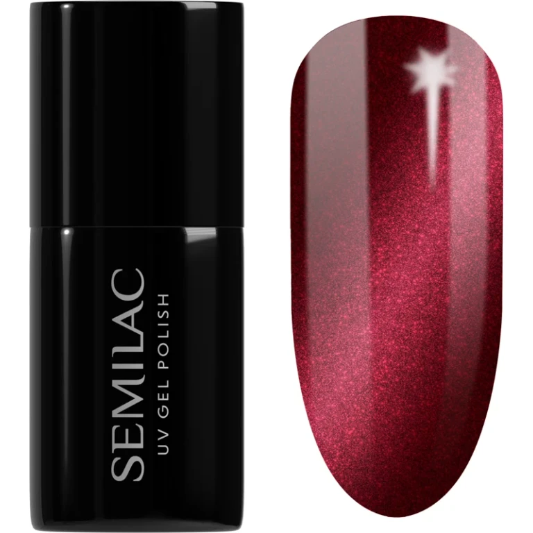 UV Hybrid Silk Effect Gel Nail Polish with UV/LED Lamp Color 467 Red Candle Flash 7 ml