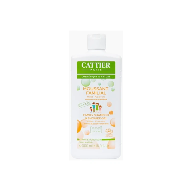 Cattier ORGANIC Body & Hair Sulphate-Free family cleanser 500ML