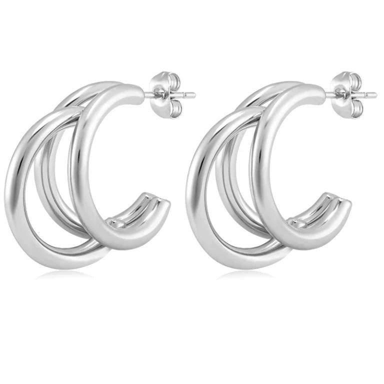 Elegant Hoop Earrings in Stainless Steel Vaajde201254S