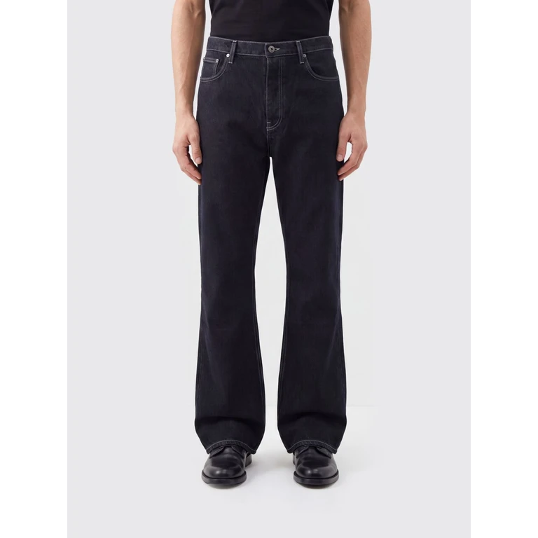 Off-White The Half Arrow Mid-Rise Straight Fit Jeans in Grey Denim (44XYA18JS26D0010190019)