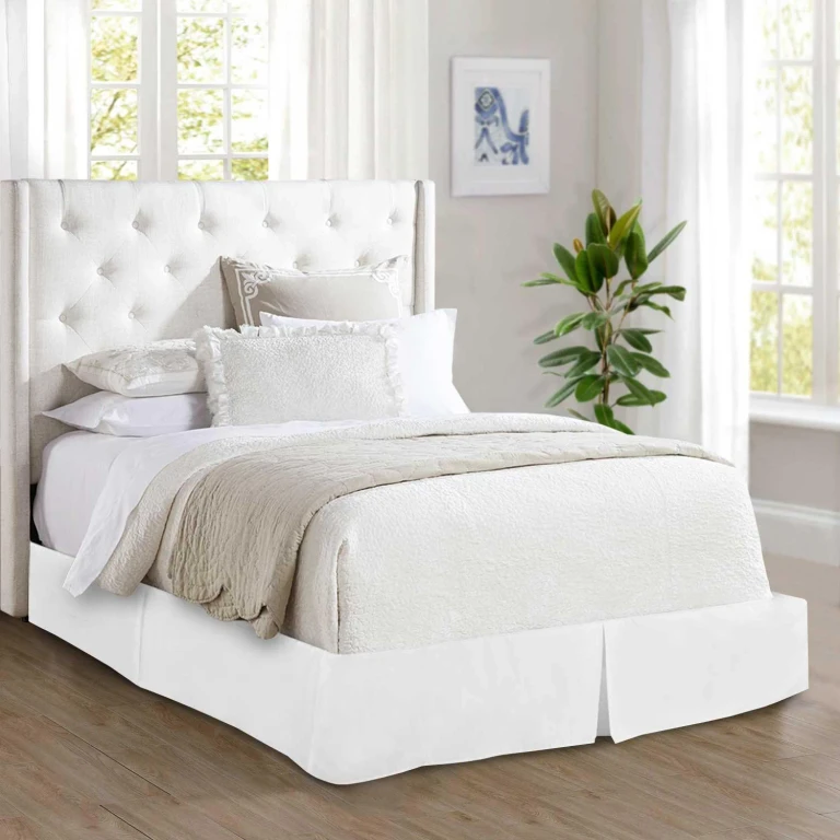 Solid Pleated Bed Skirt - 14 inch Drop