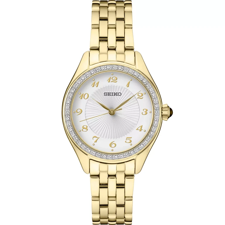 Women's Crystal Collection Watch, SUR394:- Yellow Tone/ White Dial - Quartz
