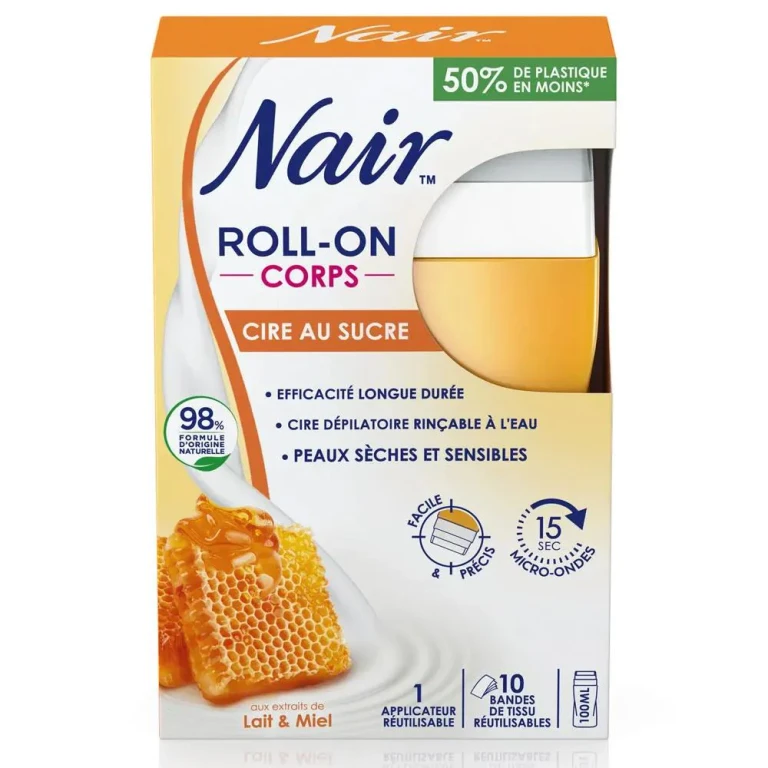 Roll On Sugar Wax with milk and honey extracts Dry and sensitive skin 100ml