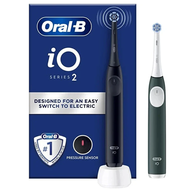 Electric Toothbrush Io2 Series Duo Pack Night Black/Forest Green 2 Pieces