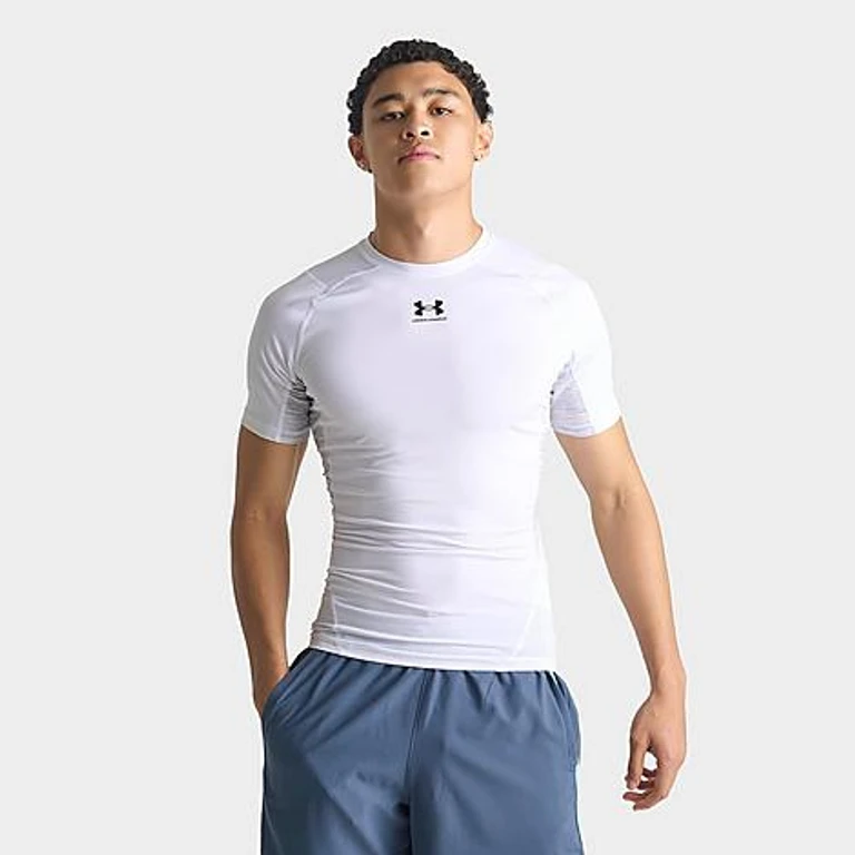 Men's HeatGear Twist T-Shirt in White/Black Size: Small