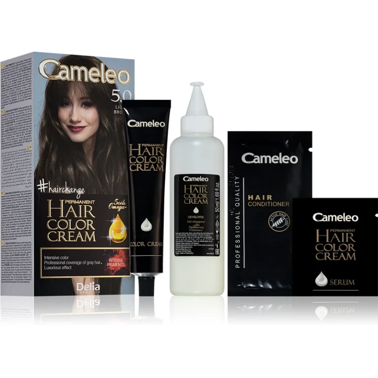 Cameleo Omega Permanent Hair Dye Color 5.0 Light Brown