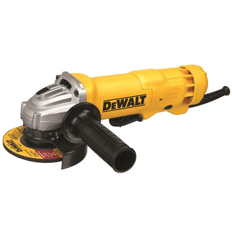 DWE402W 11 Amp 4-1/2 in. Corded Angle Grinder with Paddle Switch & Wheel